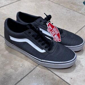 Vans Men's Charcoal and White Sneakers